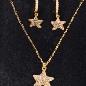 Gold-plated 2pieces necklace set for women-গোল্ড-প্লেটেড ২-পিস নেকলেস সেট, স্টাইল, আভিজাত্য জন্য খুব জনপ্রিয়