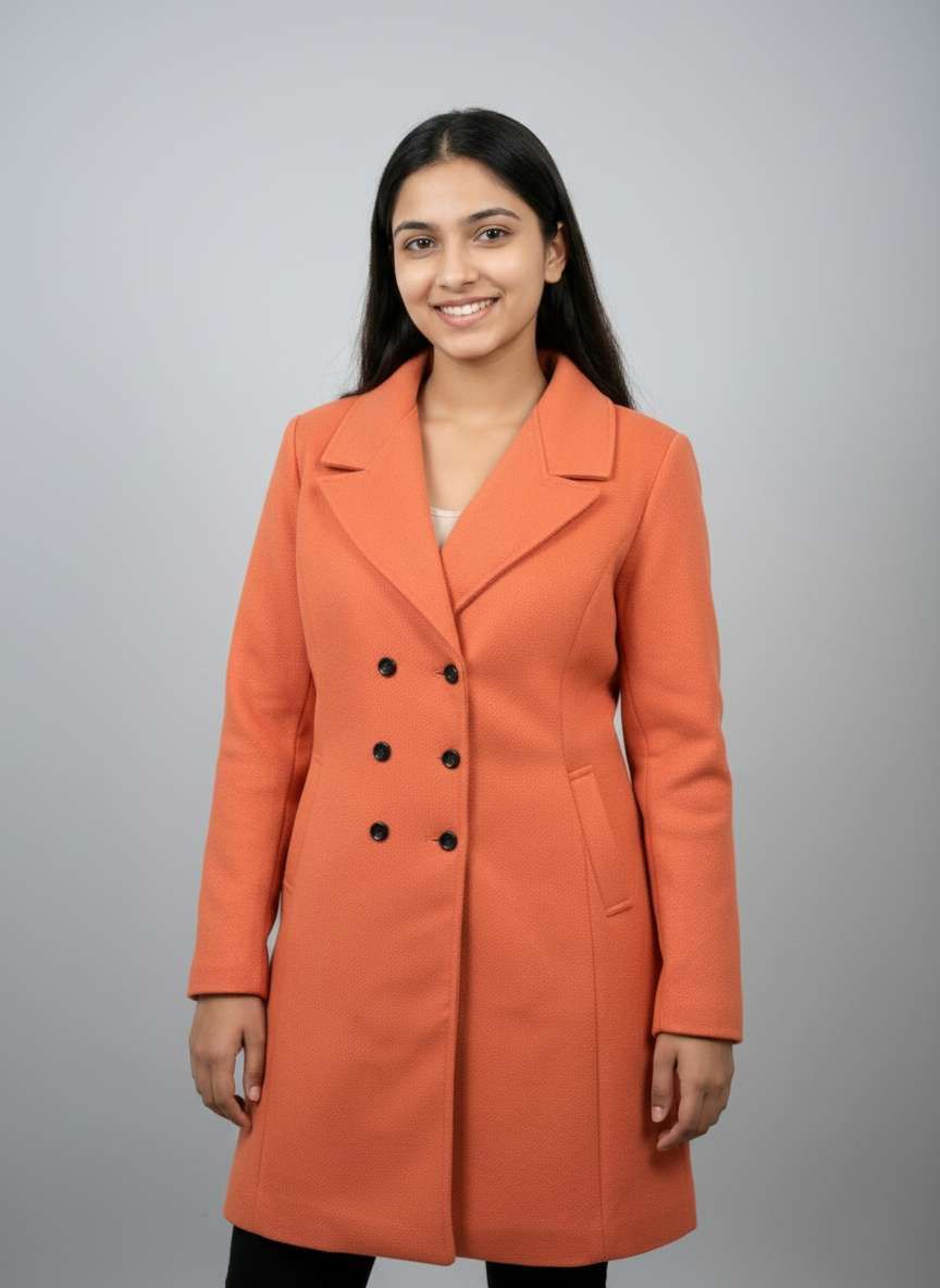 Classic Wool Blend Girls Over Coat-ক্লাসিক উল ব্লেন্ড গার্লস over কোট - Image 3