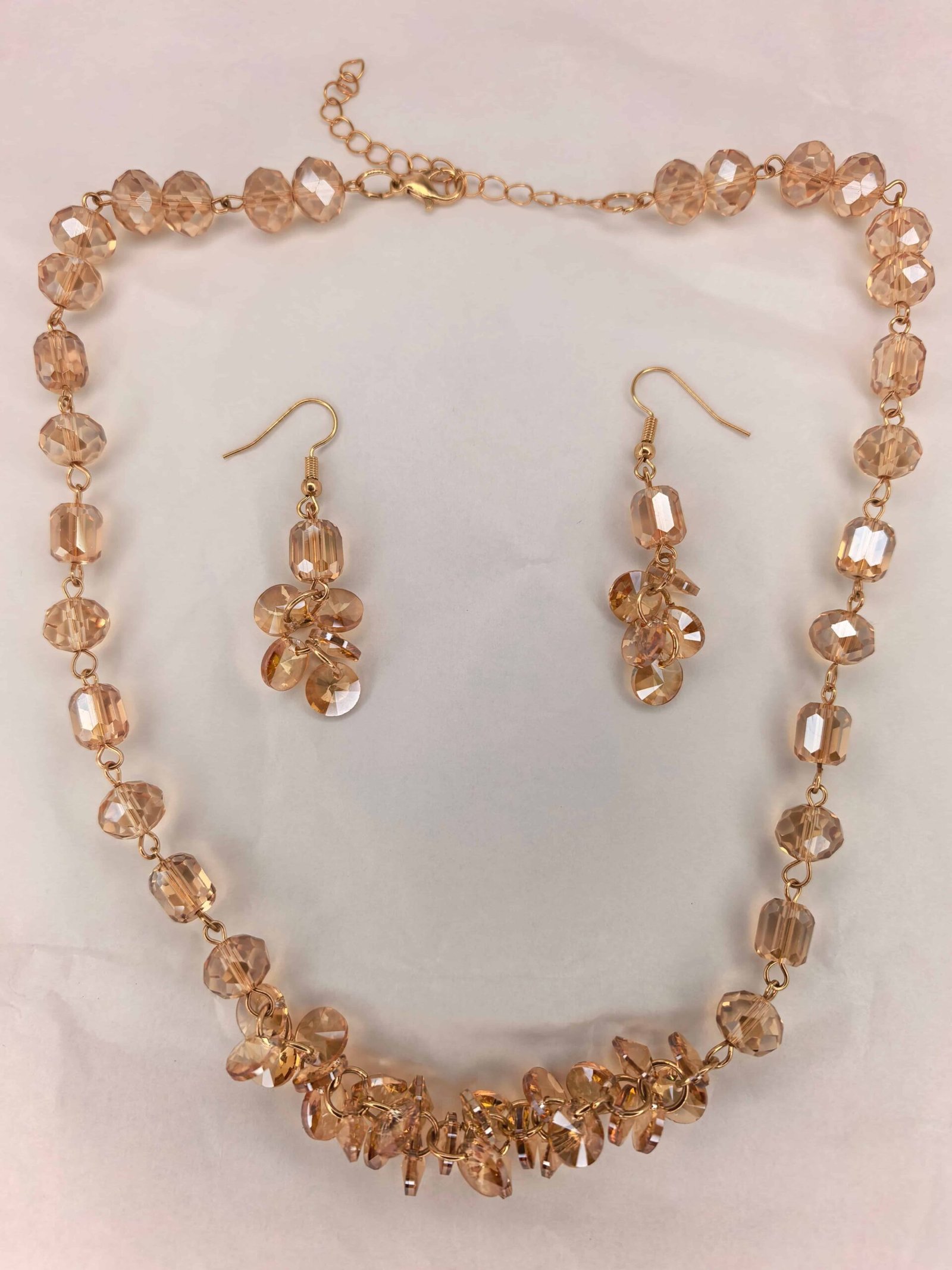 Glass bead mala and earring set-পার্টি, বিয়ে ও উৎসবে স্টাইল ও elegance বাড়ানোর জন্য