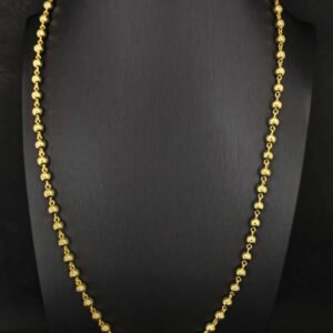 Gold-toned beads chain-মহিলাদের গোল্ড-টোন বীডস চেইন নেকলেস, পার্টি ও বিয়েতে স্টাইলের জন্য