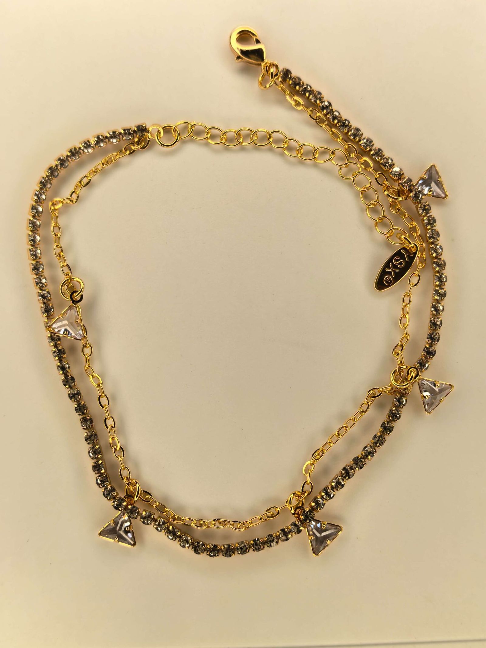 Double layer gold plated anklet for women-পার্টি, বিয়ে ও উৎসবে স্টাইল বাড়ানোর মহিলাদের ডাবল লেয়ার গোল্ড-প্লেটেড পায়েল