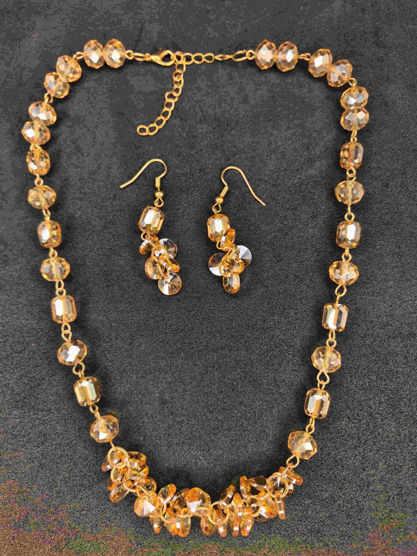 Pink and Clear Glass Beaded Fashion Mala | মহিলাদের পিংক ও ক্লিয়ার গ্লাস বীডেড মালা সেট পার্টি ও উৎসবের জন্য - Image 5