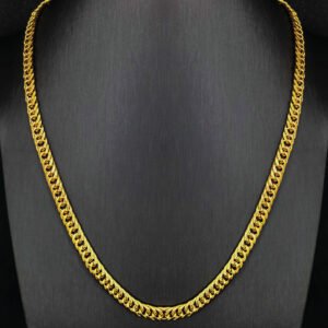 Gold-toned Cuban link chain-মহিলাদের গোল্ড-টোন কিউবান লিঙ্ক চেইন, পার্টি ও বিয়েতে স্টাইলের জন্য