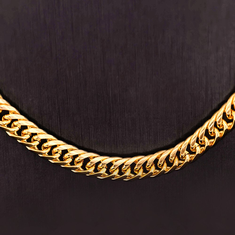 Gold-toned Cuban link chain-মহিলাদের গোল্ড-টোন কিউবান লিঙ্ক চেইন, পার্টি ও বিয়েতে স্টাইলের জন্য - Image 3