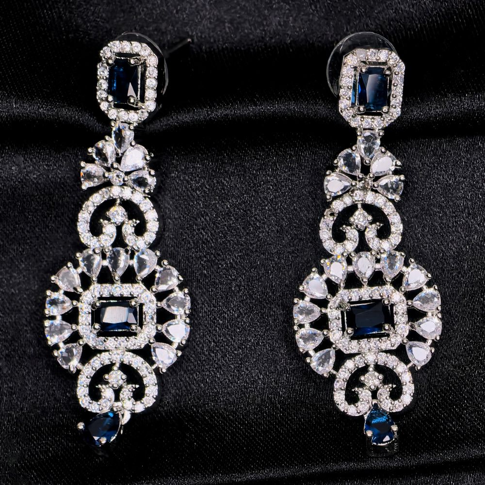 2 Pieces Diamond Cut Necklace Set for Women | মহিলাদের পার্টি, ফ্যাশন ও বিয়ের জন্য স্টাইলিশ ডায়মন্ড কাট নেকলেস সেট - Image 9