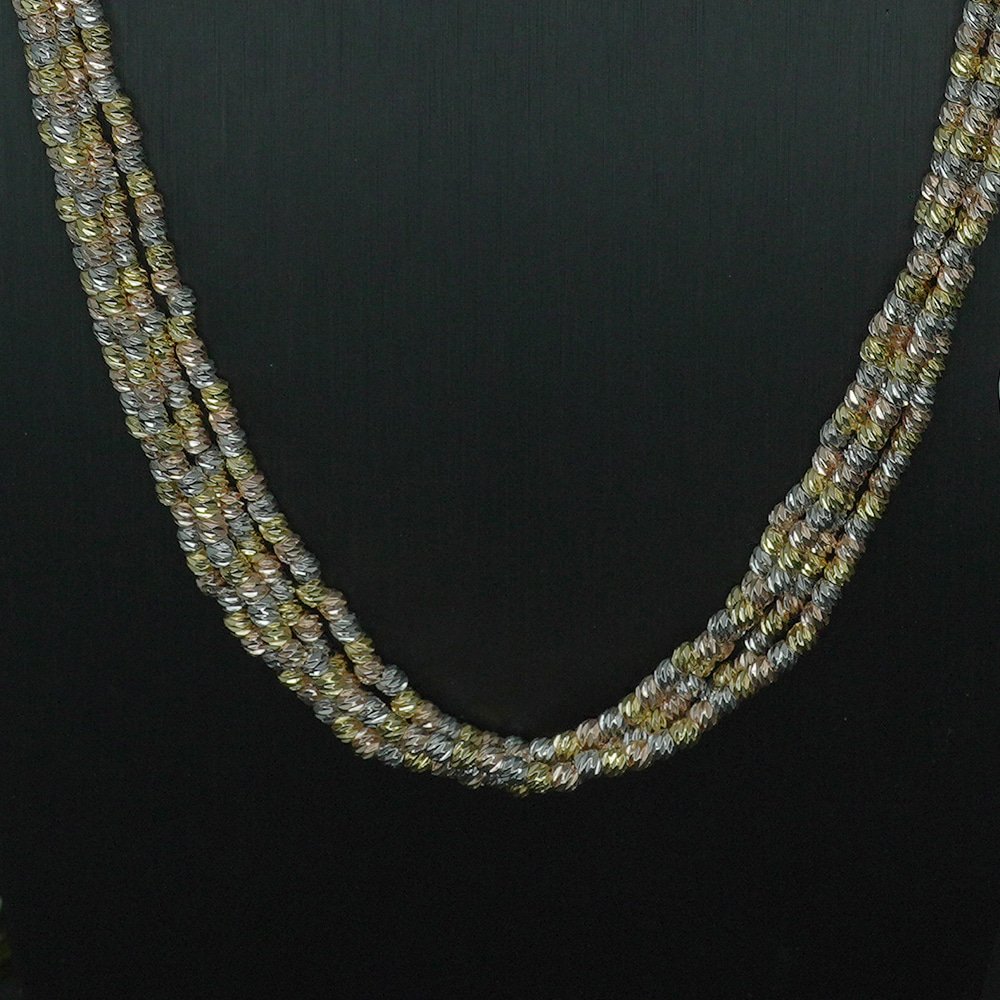 Multi-Strand Gold Beaded Necklace – মহিলাদের জন্য এলিগেন্ট মাল্টি-স্ট্র্যান্ড বিডেড নেকলেস - Image 3