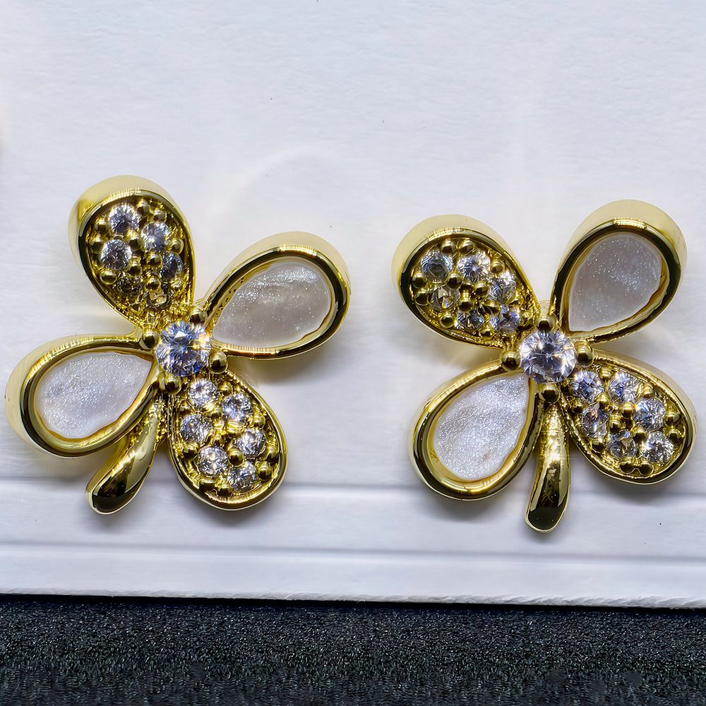 Gold plated 3set earings combo | মহিলাদের স্টাইলিশ স্টাড ও ঝুলন্ত ইয়াররিং সেট - Image 5