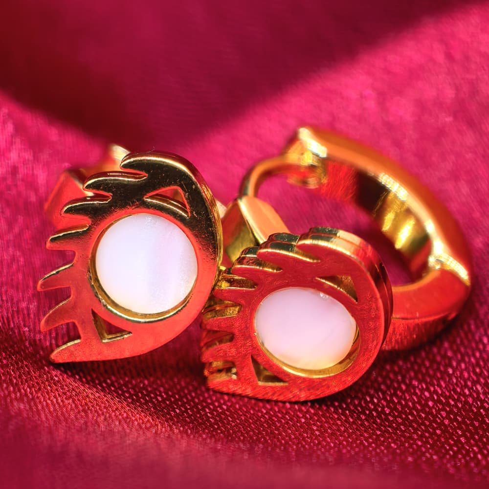 gold plated 3 set earrings combo for women