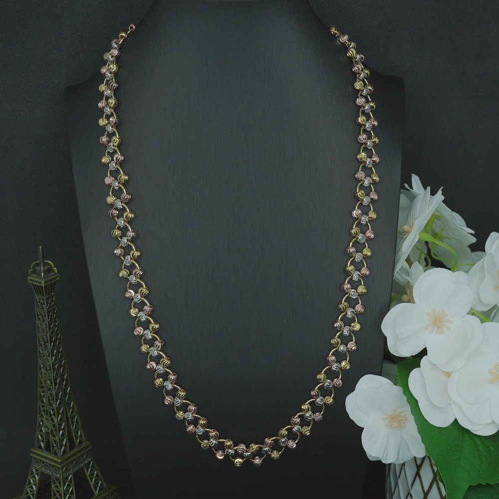 Gold Plated Chain Necklace with Ball – মহিলাদের জন্য মিনিমাল, স্টাইলিশ ও এলিগেন্ট গোল্ড-প্লেটেড বল পেন্ডেন্ট চেইন নেকলেস