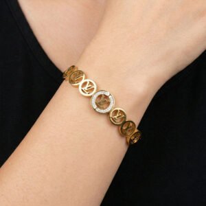 gold plated stainless steel bracelet for women