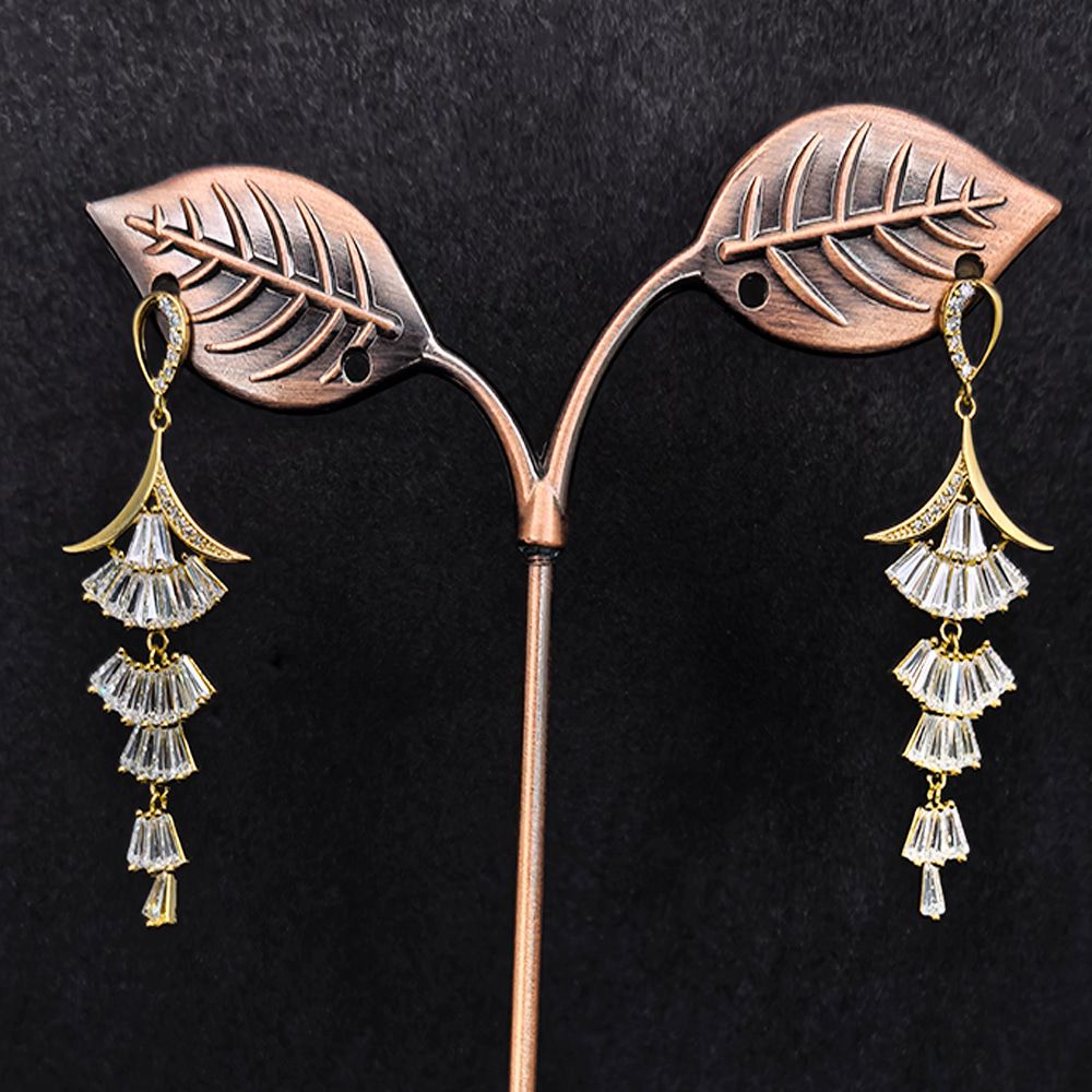 Multi-Layer Triangle Dangle Earrings for Women | মহিলাদের পার্টি ও ফ্যাশন জন্য স্টাইলিশ মাল্টি-লেয়ার ট্রায়াঙ্গেল ইয়াররিং - Image 2