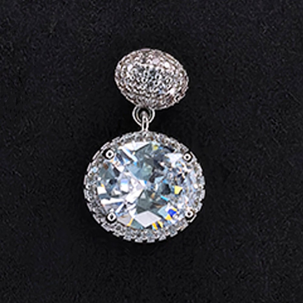 Zirconia Stone Drop Earrings – মহিলাদের পার্টি, ফ্যাশন ও বিয়ের জন্য স্টাইলিশ জিরকোনিয়া স্টোন ড্রপ ইয়াররিং - Image 5