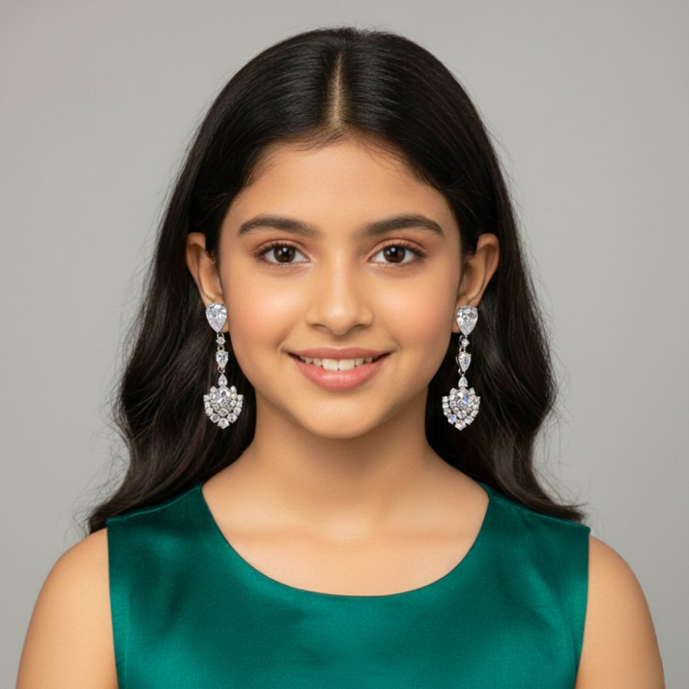 Crystal Stone Earrings – মহিলাদের পার্টি, ফ্যাশন ও বিয়ের জন্য স্টাইলিশ ক্রিস্টাল ইয়াররিং - Image 3