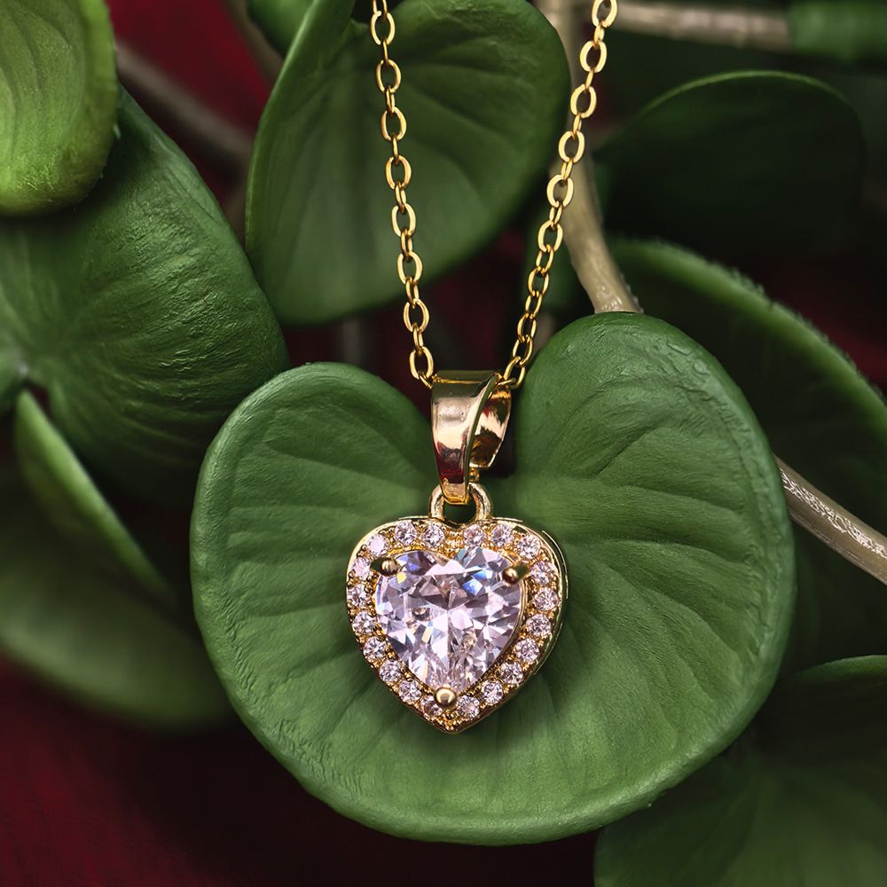 Heart Shape Stone Fashion Necklace Set For Women – মহিলাদের জন্য রোমান্টিক হার্ট শেপ স্টোনে তৈরি আকর্ষণীয় ফ্যাশন নেকলেস সেট - Image 7