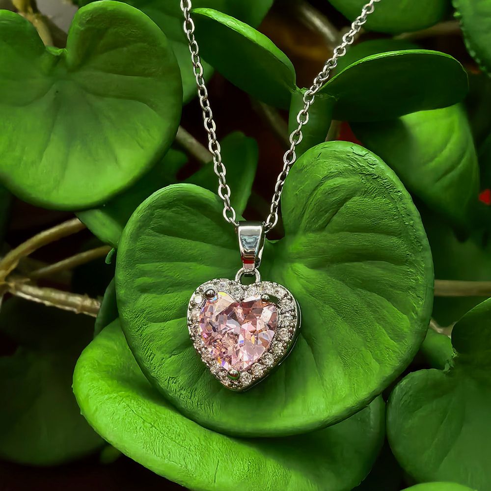 Heart Shape Stone Fashion Necklace Set For Women – মহিলাদের জন্য রোমান্টিক হার্ট শেপ স্টোনে তৈরি আকর্ষণীয় ফ্যাশন নেকলেস সেট - Image 18