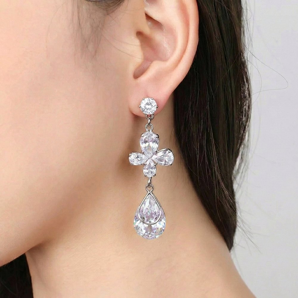 Premium Floral Teardrop Earrings for Women মহিলাদের জন্য রাজকীয় ফ্লোরাল ও টিয়ারড্রপ ইয়াররিং কালেকশন