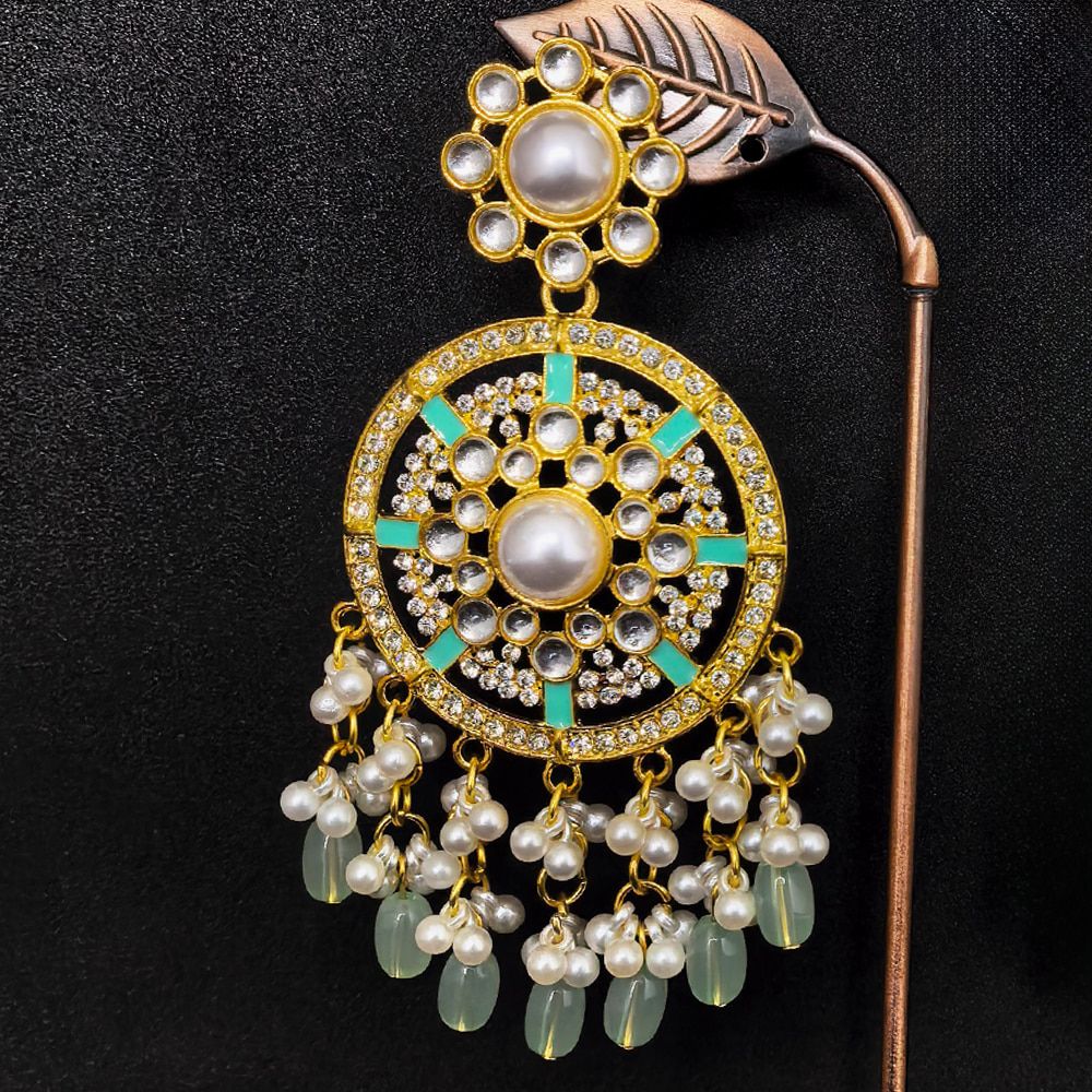 Gold plated kundan traditional earrings – মহিলাদের জন্য রাজকীয় চাঁদবালি ও ট্র্যাডিশনাল ইয়াররিং - Image 18