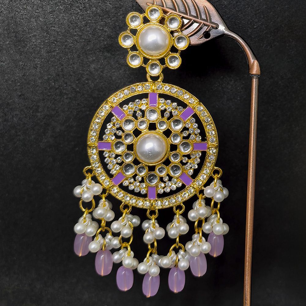 Gold plated kundan traditional earrings – মহিলাদের জন্য রাজকীয় চাঁদবালি ও ট্র্যাডিশনাল ইয়াররিং - Image 14