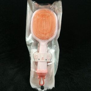 Pink and Orange Plastic Hair Brush for Gentle Styling - Women