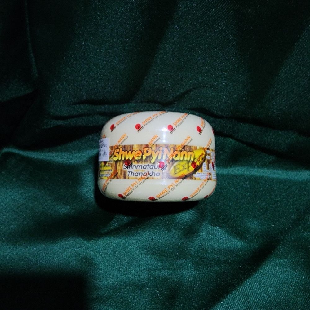 Shwe Pyi Nann Thanakha Soap Bar with Cream Yellow Orange Red Colors
