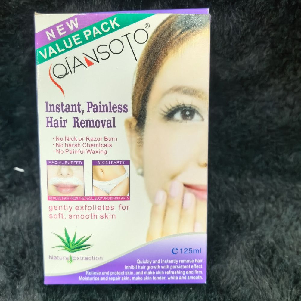 Qiansoto Instant Painless Hair Removal Cream Value Pack Cardboard