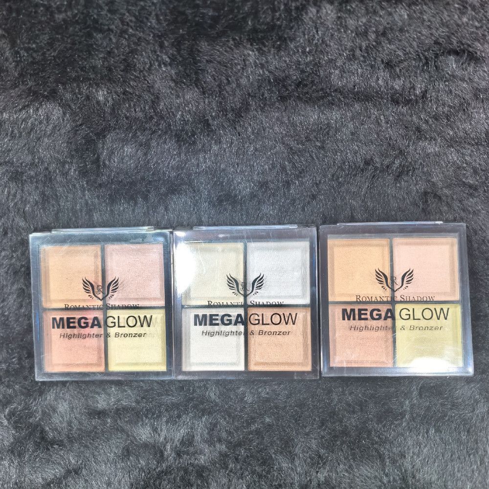 Romantic Shadow Mega Glow Highlighter And Bronzer Palette Plastic
