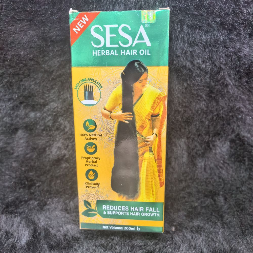 Sesa Herbal Hair Oil Cardboard Box With Easy Comb Applicator Pack