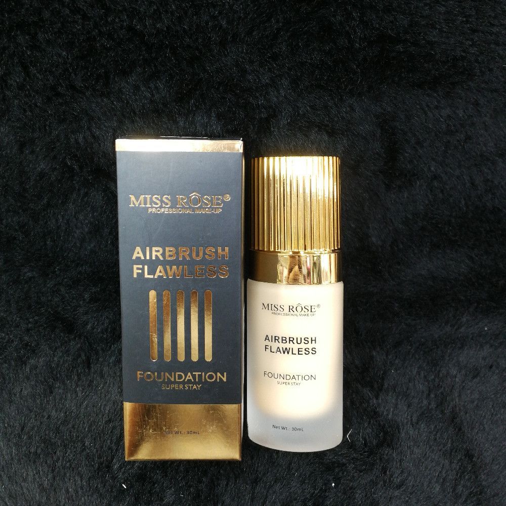 MISS RÔSE AIRBRUSH FLAWLESS SUPER STAY FOUNDATION - Gold Black White