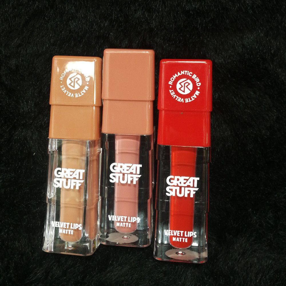 Velvet Lips Matte Liquid Lipstick – Red & Brown Shades in Clear Tube