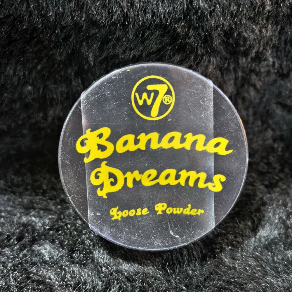 W7 Banana Dreams Loose Powder Yellow Face Makeup Plastic Pot