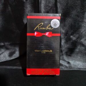 Rumba Eau de Toilette by Ted Lapidus Black Red Gold Cardboard Pack