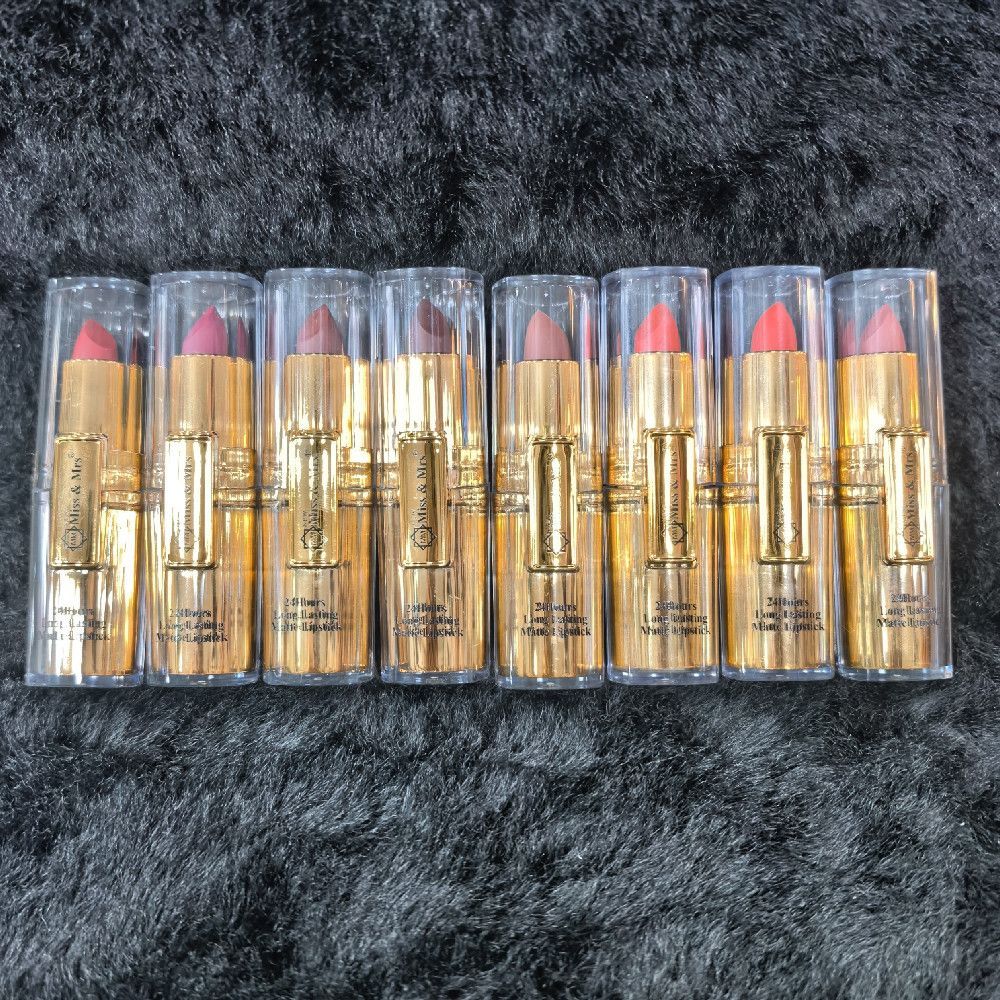 Miss & Mrs 24Hours Long Lasting Matte Lipstick - Pink Nude Coral Red