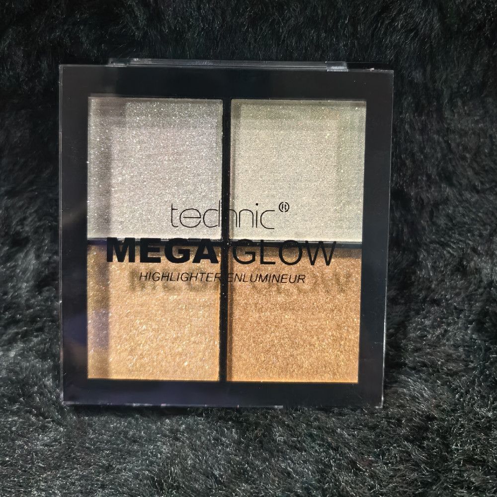 Technic Mega Glow Highlighter Palette Plastic Gold Silver Black