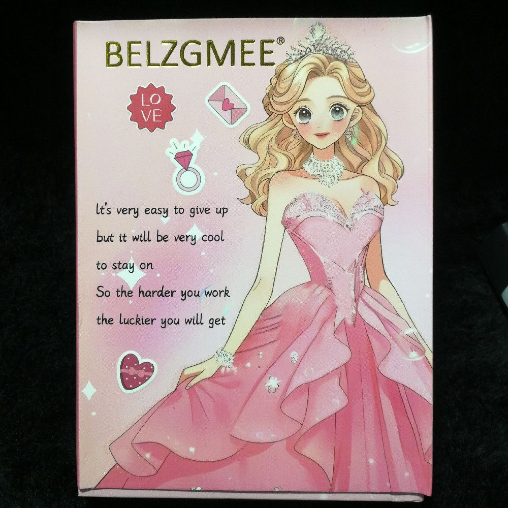 Pink And Gold Cardboard Box With Graphic Text And Quote Pcs