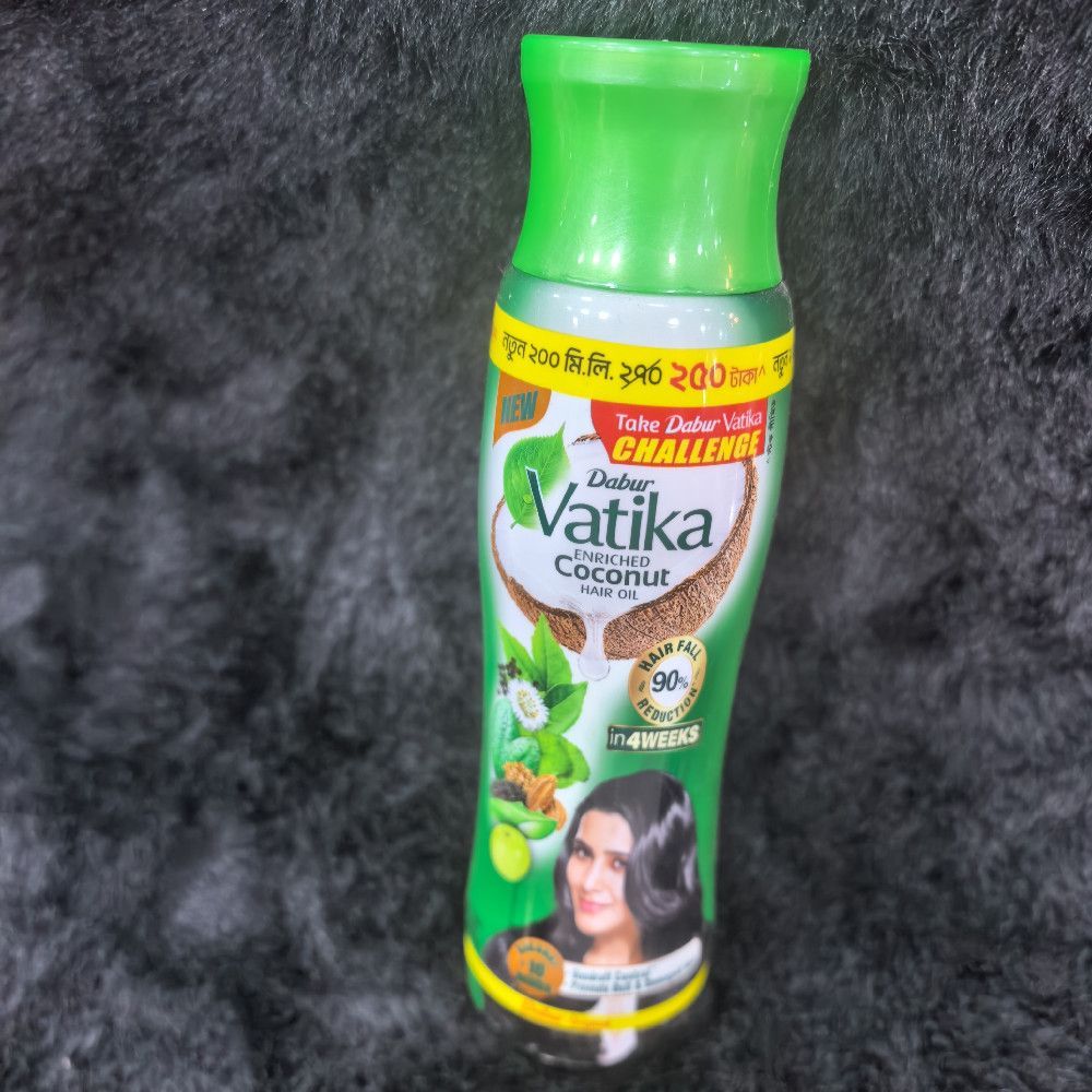 Dabur Vatika Enriched Coconut Hair Oil for Hair Fall Reduction