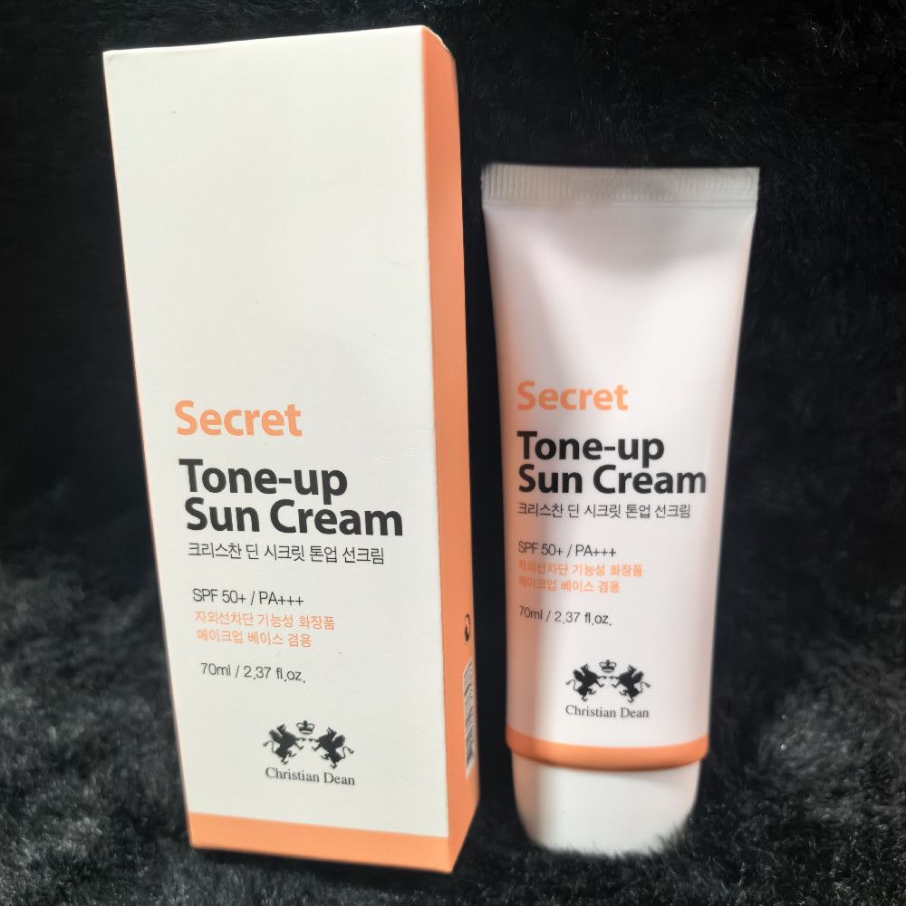 Secret Tone-up Sun Cream SPF 50+ PA+++ White Orange Paper Packaging