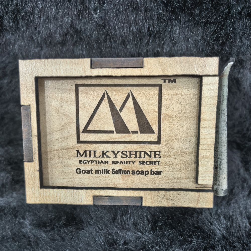 MilkyShine Egyptian Beauty Secret Goat Milk Saffron Soap Bar Box