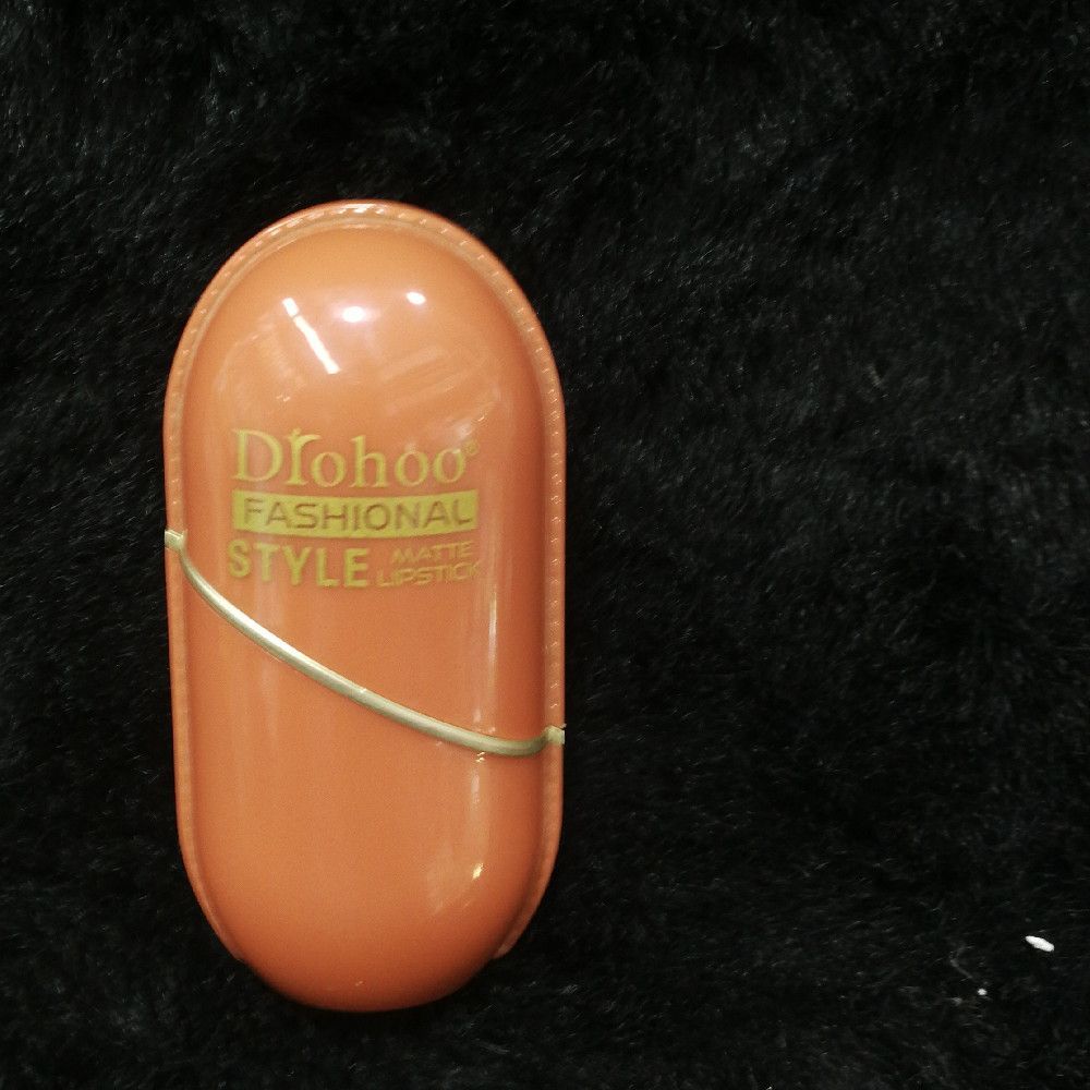 D'lohoo Plastic Lipstick Case with Orange and Gold Matte Finish