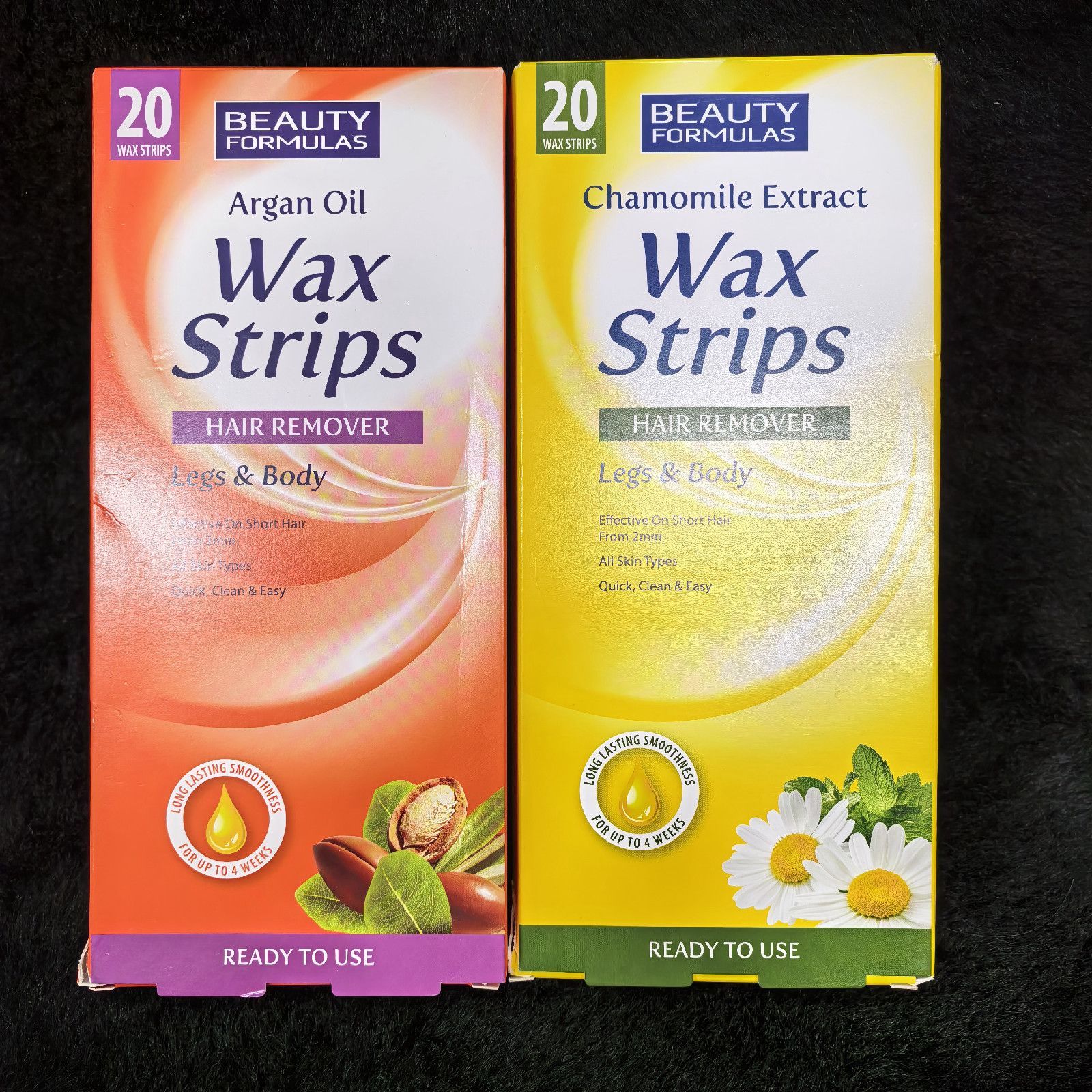 Beauty Formulas Wax Strips with Argan Oil & Chamomile – Ready to Use