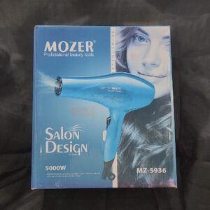 MOZER Salon Design 5000W Hair Dryer – Blue Black White Plastic