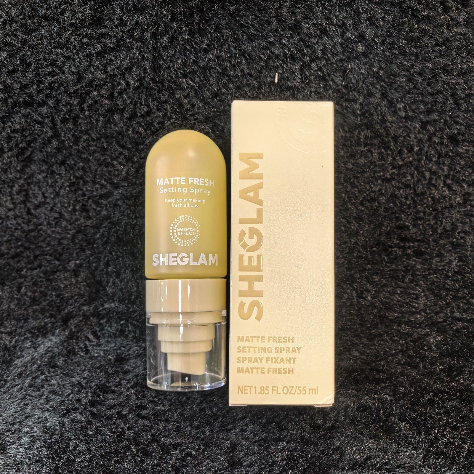 SHEGLAM Matte Fresh Setting Spray 55ml Olive/Beige Clear Bottle