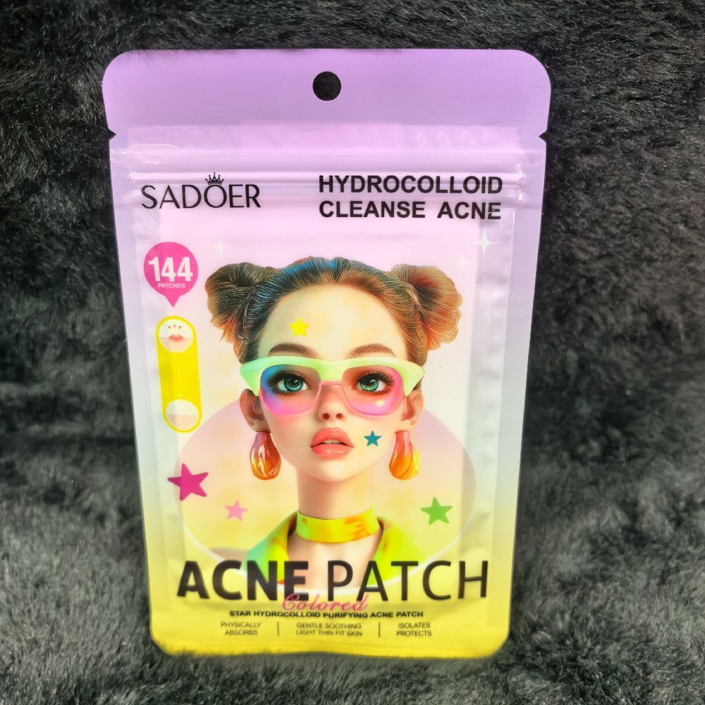 Sadoer Colored Star Hydrocolloid Purifying Acne Patch 144 Pcs