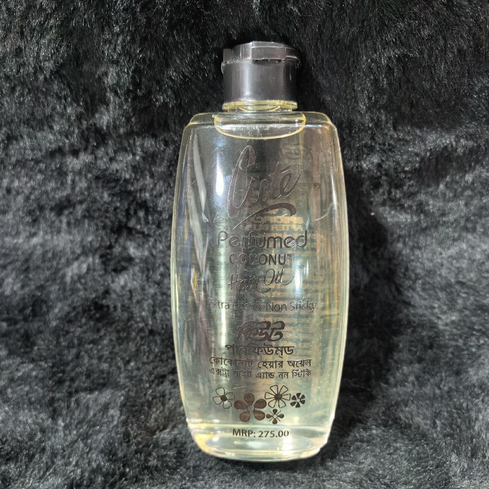 Cute Perfumed Coconut Hair Oil Extra Lite and Non Sticky Plastic