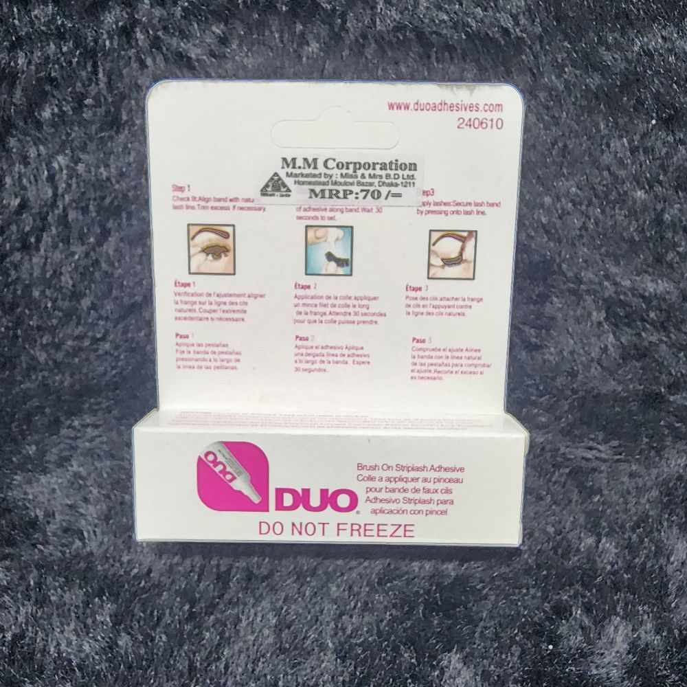 DUO Eyelash Adhesive Duo Pack White and Pink Paperboard Box Packaging