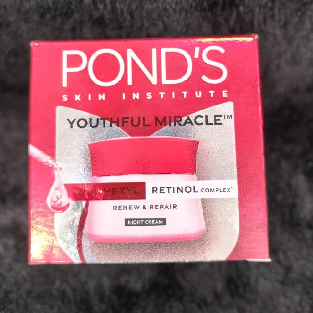 Pond's Skin Institute Youthful Miracle Night Cream Box Red White