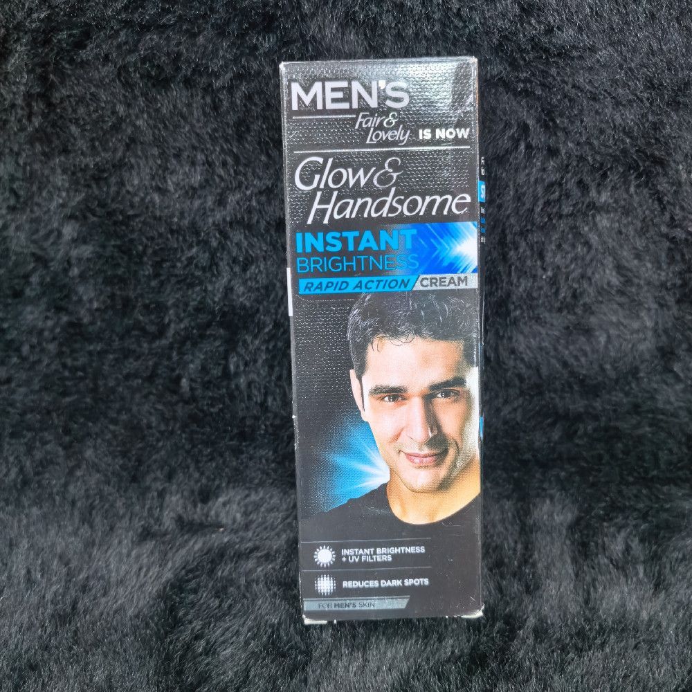 Glow And Handsome Instant Brightness Rapid Action Mens Face Cream Box