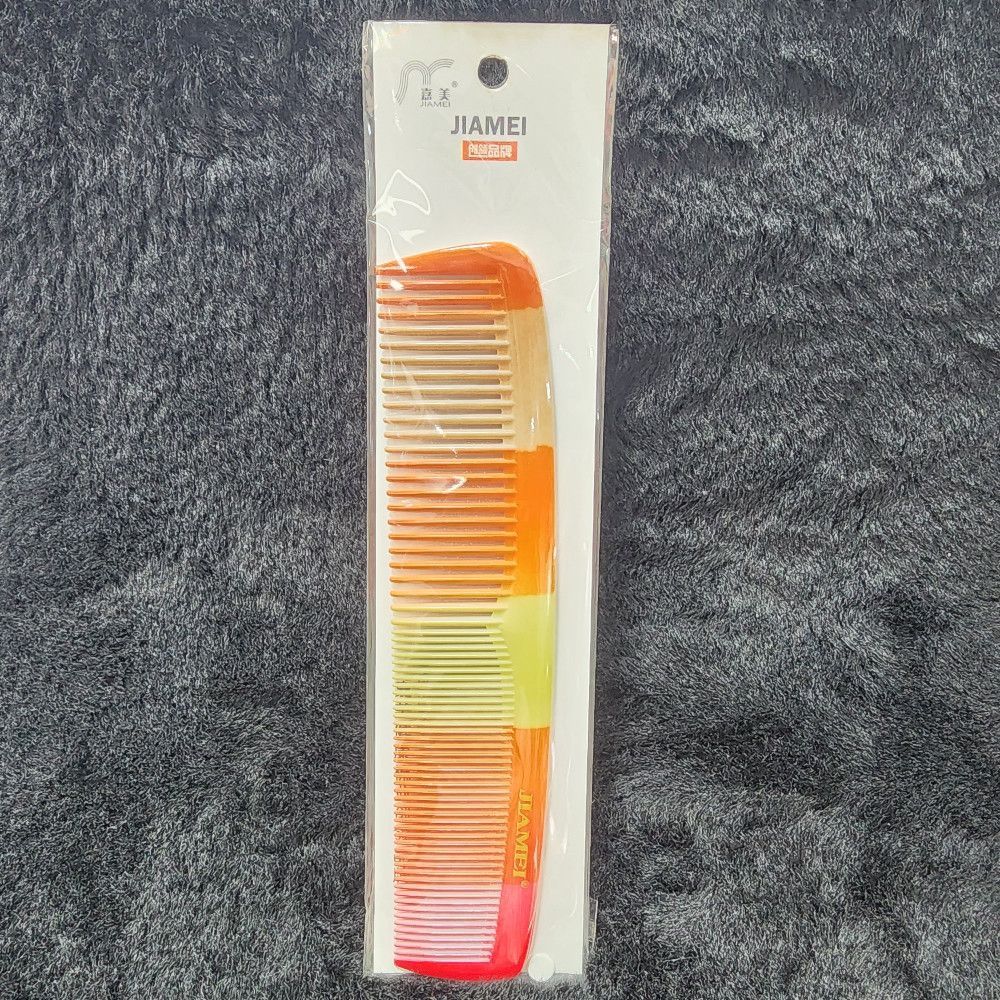 JIAMEI Gradient Plastic Hair Comb in Orange Yellow Red Pink Colorful