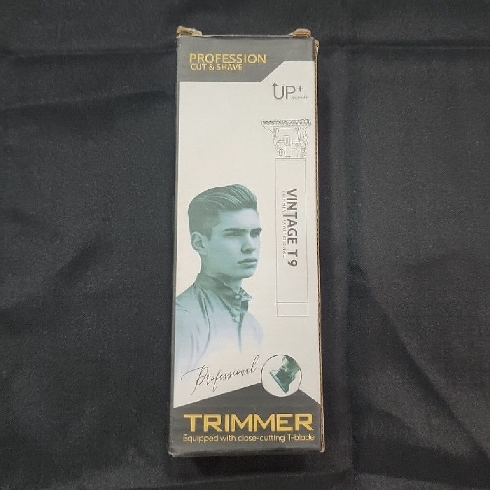 Vintage T9 Professional Trim & Shave Trimmer in White, Black & Gold