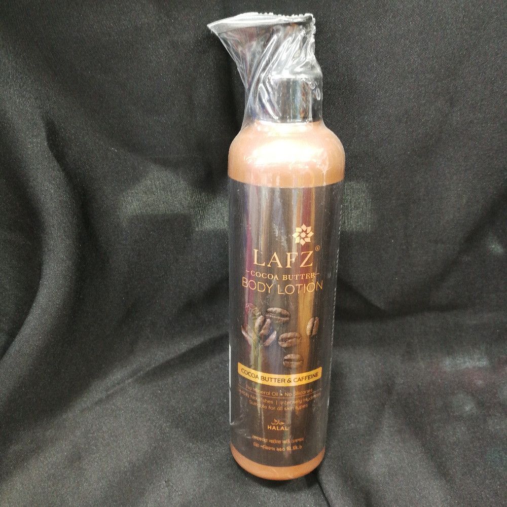 LAFZ Cocoa Butter & Caffeine Body Lotion – Moisturising Cream for Skin
