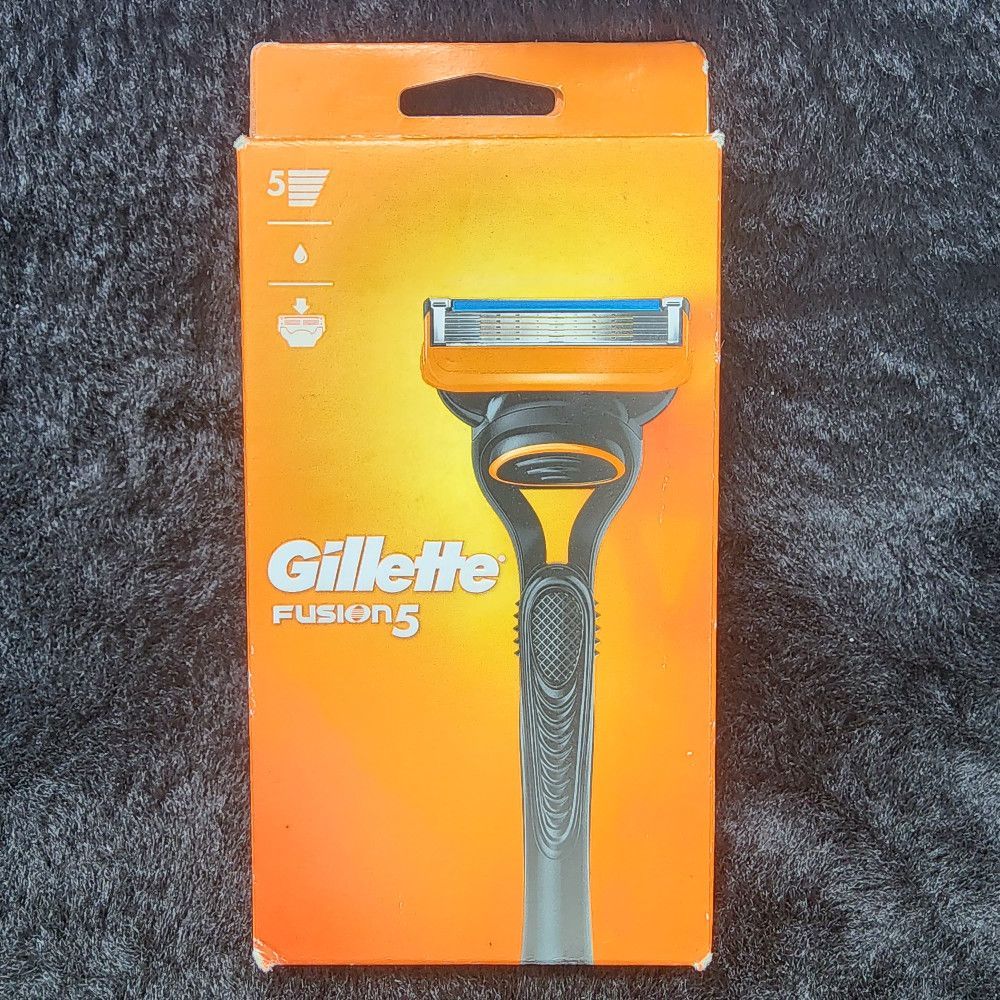 Gillette Fusion5 Razor for Men – Orange, Black, Blue & Grey Handles